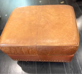 Leather ottoman