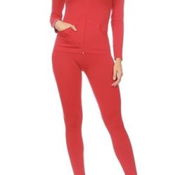 Red Fitting Jogging Suit