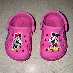 Minnie And Mickey Pink Crocs