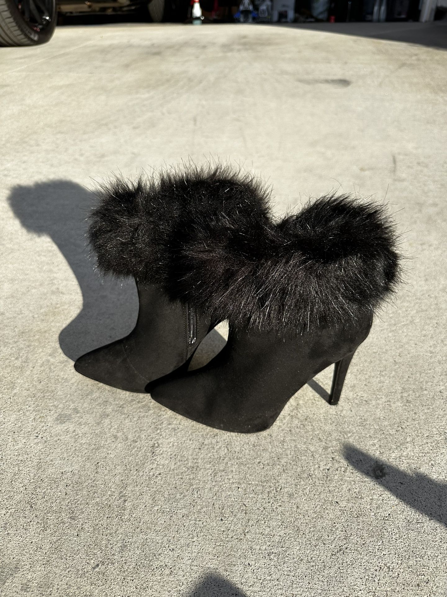 Forever 21 Faux Fur Stiletto Boots