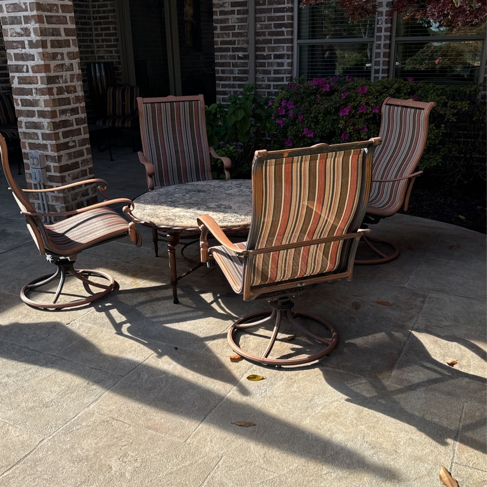 Granite Outdoor Table And Chair Set