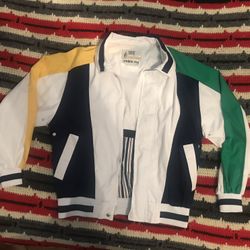 Vintage Retro Color Blocked Jacket (med) 