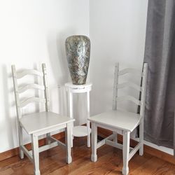 White Wooden Chairs 