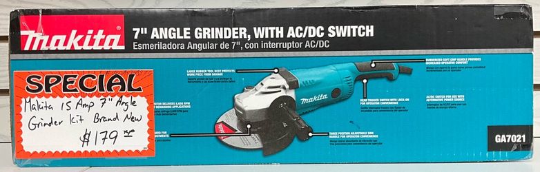 Makita 15 Amp 7” Angle Grinder Kit Brand New