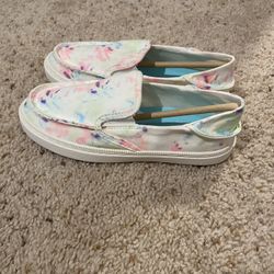 Sperry Girls Canvas Shoes Size 5
