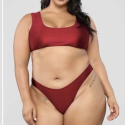 2X Bikini  Two Piece , Candy Apple Red