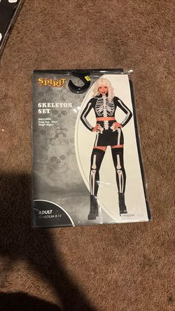 Spirit Skeleton Halloween Costume Set Adult Medium