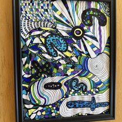 Wall Art - Abstract Handmade Drawing 11x8"