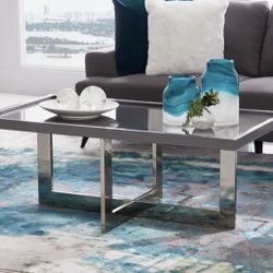 City Furniture Cortina Gray Coffee & Side Table