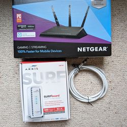 Nighthawk Wi-Fi Router & Arris Cable Modem