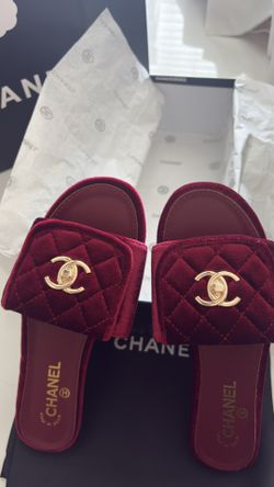 Chanel CC Gold sandals