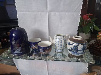 Asian Ceramic Porcelain Collection Set of 5