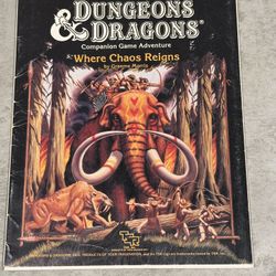 Dungeons & Dragons Module CM6 - Where Chaos Reigns (TSR#9158) 1985