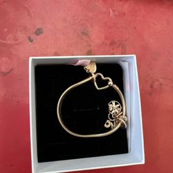 Rose gold Pandora Charm Bracelet 