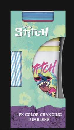 Disney Stitch Color Changing Tumbler Set 