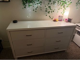 White 6-Drawer Double Dresser