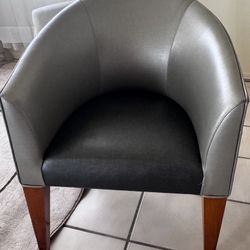 Gray Barrel Chairs - Set of 2