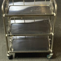 Vevor Heavy-Duty Stainless Steel 3-Tier Rolling Lab Cart