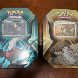 New & Sealed Pokémon Lot of 2 Triple Whammy Tins