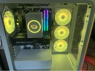 PC 2 monitors, Razor TKL 60%, and gaming Desk