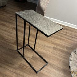 Silver & Black End Table