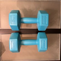 Gym Dumbbell Hexagon Hand Weights, 5 lb Pair - 10 lb Total