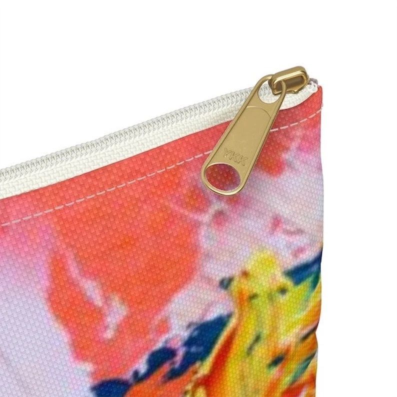 Paint splatter accessory pouch perfect for art supplies, gift for a creative person