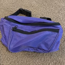 Unisex Vintage 90s Adjustable Purple Fanny Waist Pack