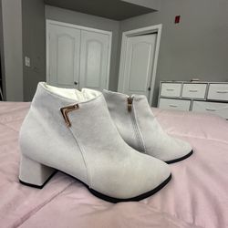 Taupe Faux Suede Ankle Boots - Women’s Size 8.5 