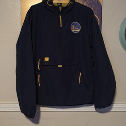 Golden state warriors blue lightweight jacket