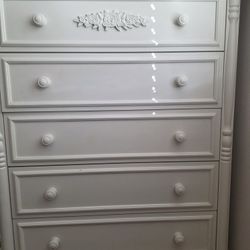 Girls Solid Wood  Dresser And Desk 