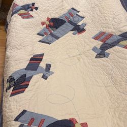 Pottery Barn Twin Size Quilt With Pillow Cover 