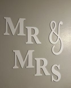 Mrs & Mrs Wall Art Wood Decor