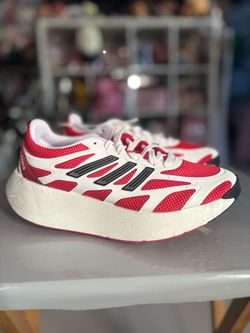 Adidas Red and White Sneakers