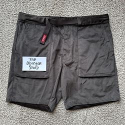 NIKE SB VELVET CORDUROY BELTED MENS SKATEBOARDING SHORTS SIZE LARGE 36 DRI FIT BROWN NEW