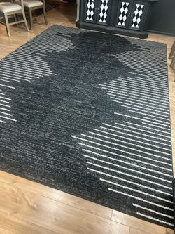 9x12 black and white rug
