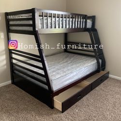 $699 Brand New Full/twin Bunk Bed With Mattress (read description below)