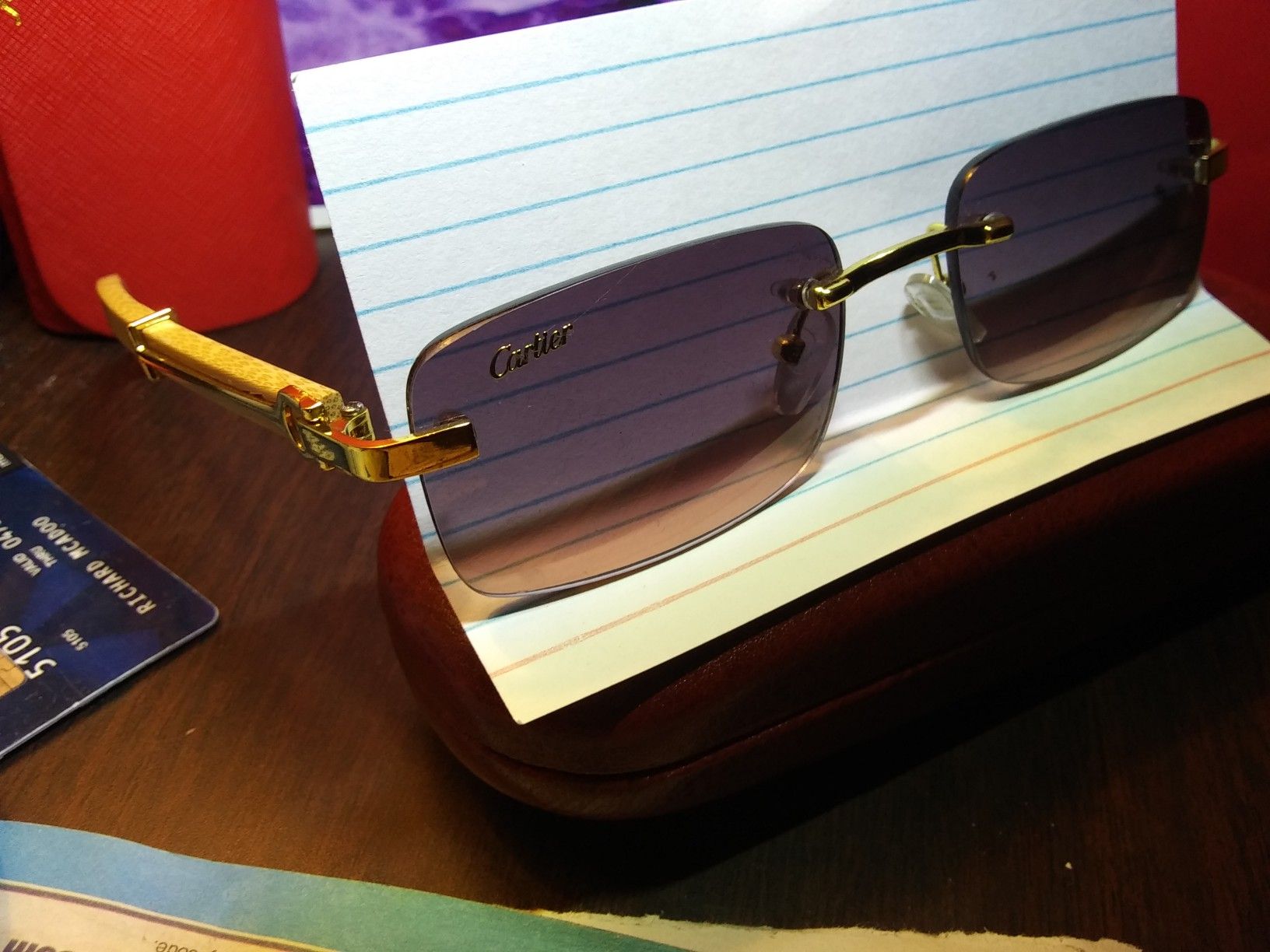 Light n Dark Purple Cartier frames$185 ea