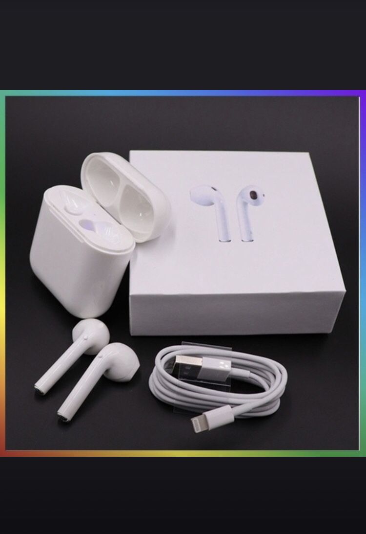 Wireless Bluetooth Headphones Stereo In Ear Mini Earbuds Sport Earphones with Charging Box White