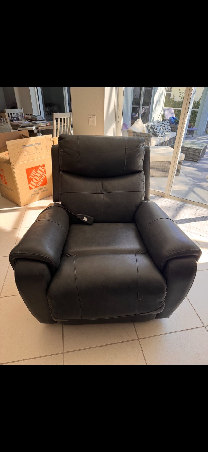 Leather Recliner Stand Up Electric