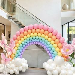 Rainbow Balloon Party Birthday Supplies Flowers