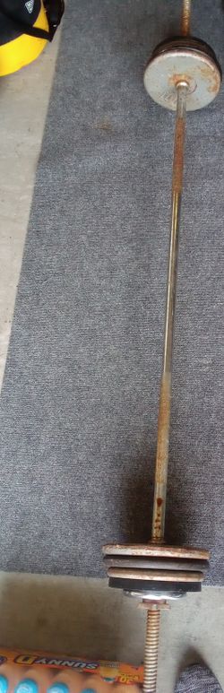 6' bar with weights