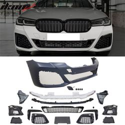 Fits 2021-2023 BMW G30 5-Series LCI Front Bumper Cover M-Tech Style Conversion Fascia