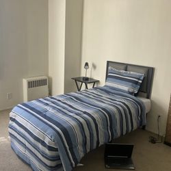 Twin Size Bed With Bed frame And Mattress 