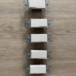  Leviton Decora 15 Amp Single-Pole Light Switche