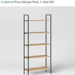 New 72" Loring 5 Shelf Bookshelf 30.5 W x 13.5 dept