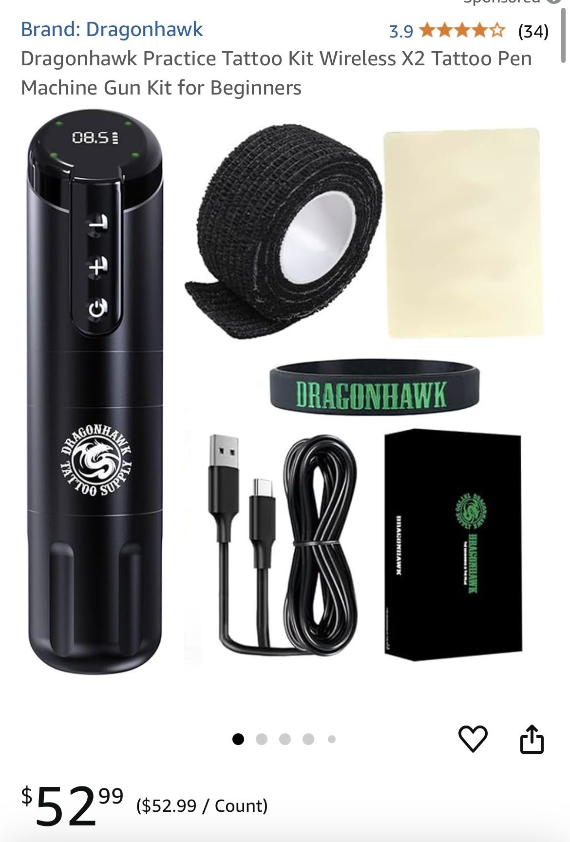 Dragonhawk Practice Tattoo Kit