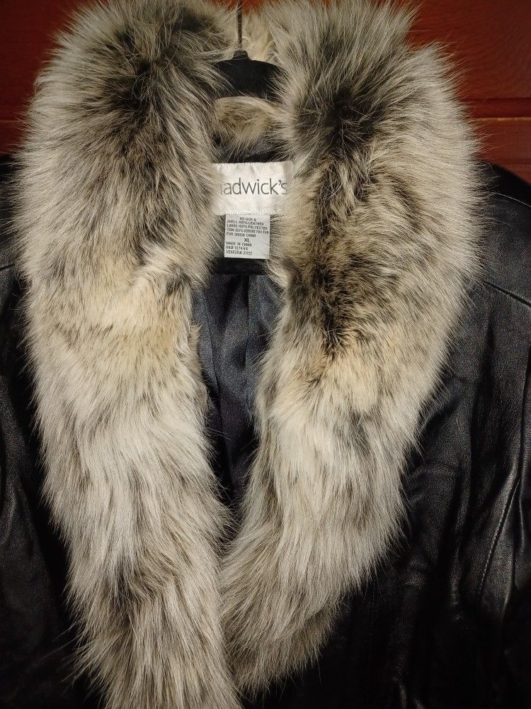 Leather and Fox Coat