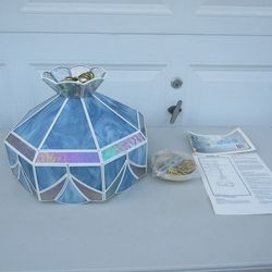 Tiffany Style Stained Glass Hanging Pendant Ceiling Lamp 16" Globe NEW
