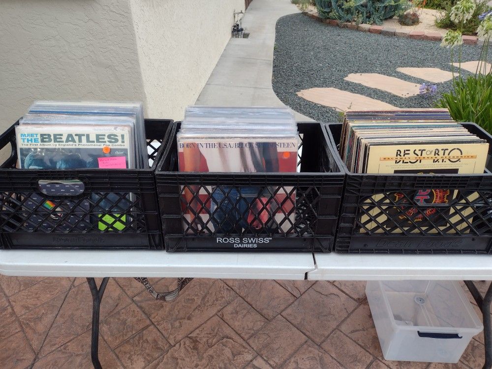 140 Vinyl LP Records, Mostly 60s, 70s, 80s Rock And Pop